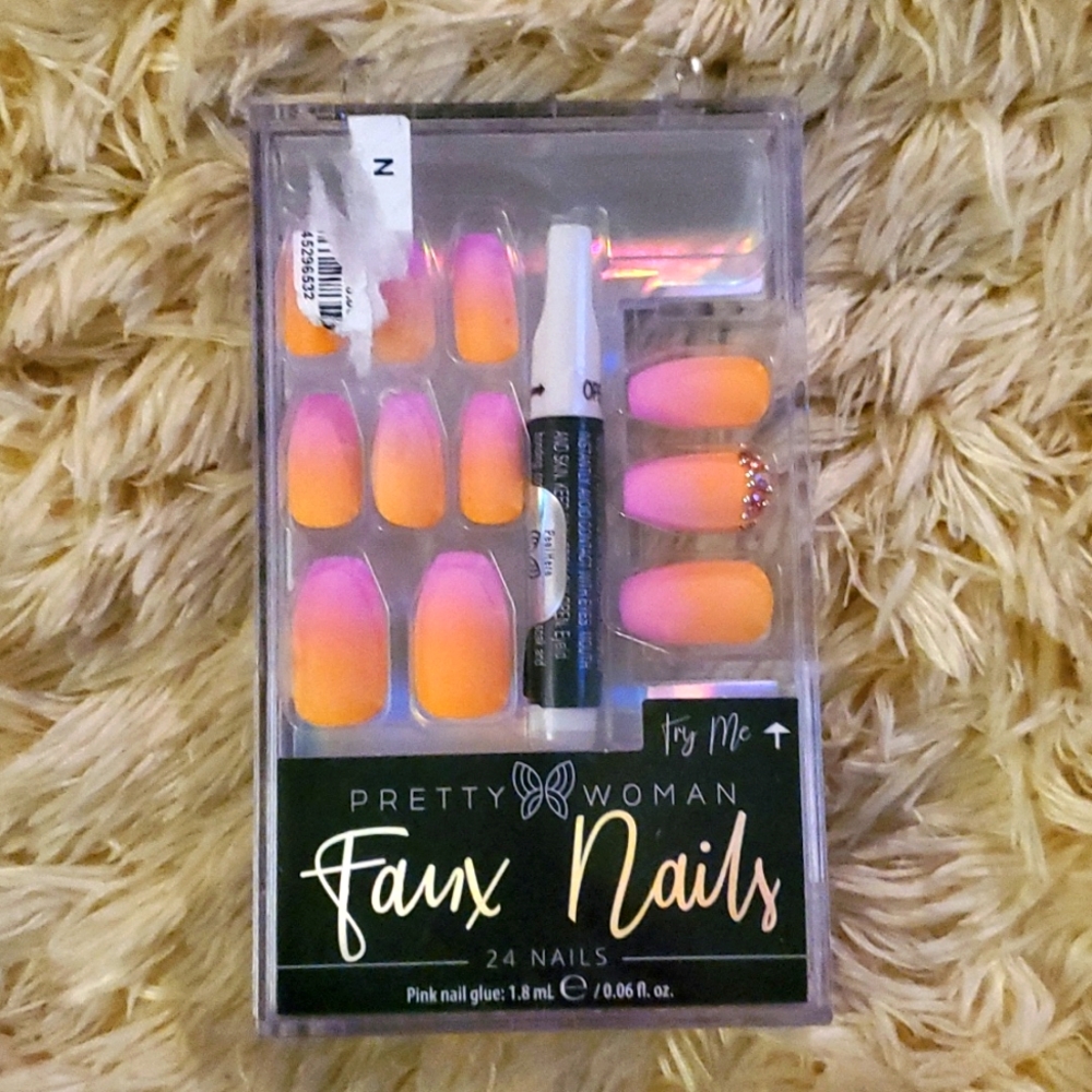 Limited Edition Neon Faux Nails Unopened